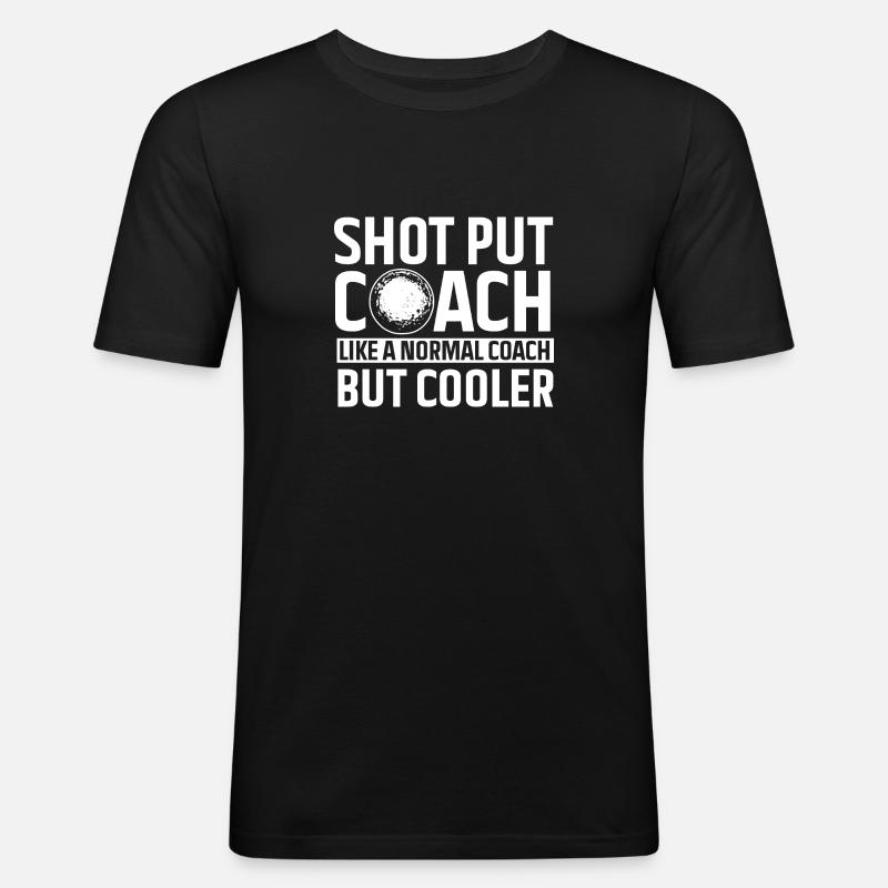 Kugelstoßen Werfen Leichtathletik - Männer Slim Fit T-Shirt - Schwarz