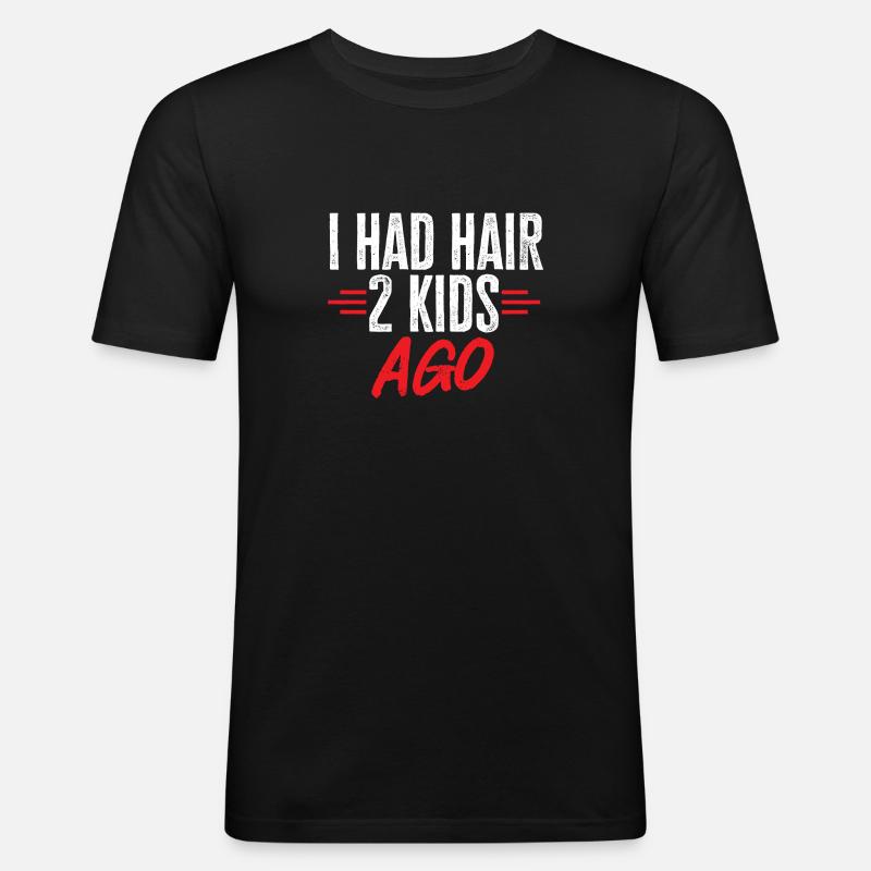 Glatze Kahlköpfigkeit Bart Glatzkopf - Männer Slim Fit T-Shirt - Schwarz
