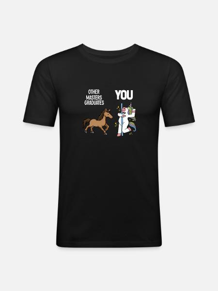 Master Etudes Master - T-shirt près du corps Homme - noir