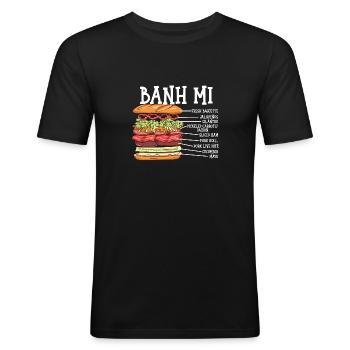Vietnam Viet Banh Mi Brot Vietnamese I Geschenk - Männer Slim Fit T-Shirt - Schwarz - Vorne - Nik (191cm)