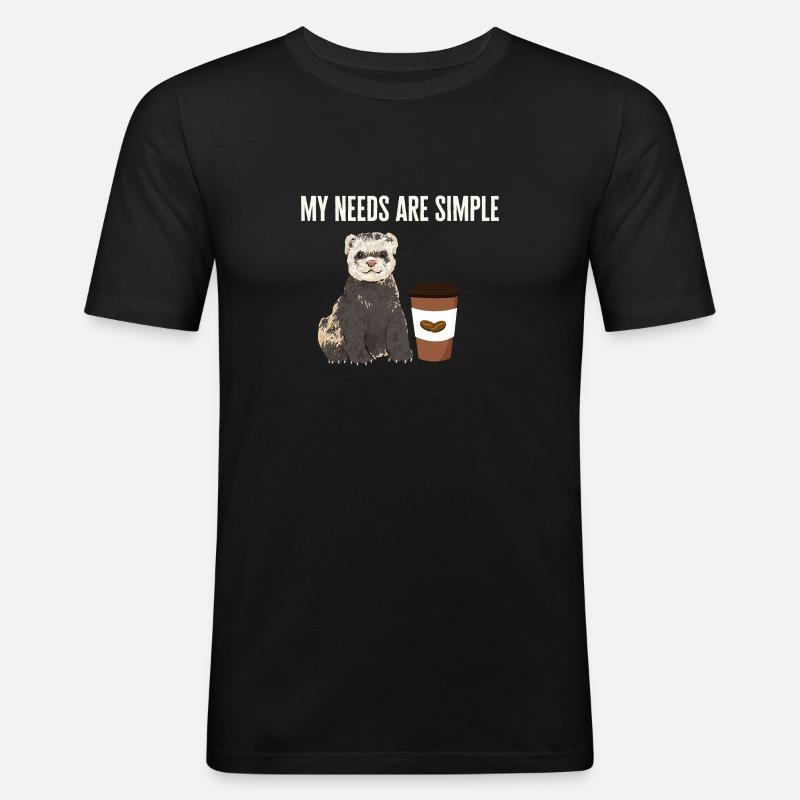Frettchen Besitzer Frettchen - Männer Slim Fit T-Shirt - Schwarz
