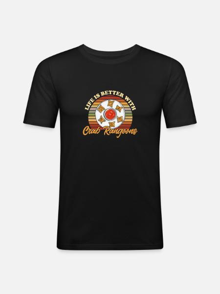 Krabben Rangoon Crab Rangoon - Men's Slim Fit T-Shirt - black