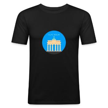 I love Berlin - Men's Slim Fit T-Shirt - black - Front - Nik (191cm)