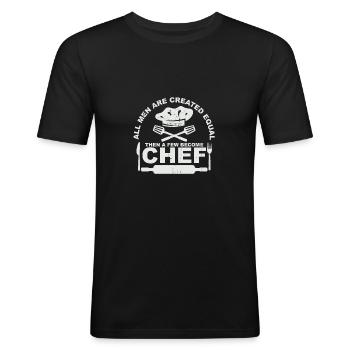 chef - Men's Slim Fit T-Shirt - black - Front - Nik (191cm)