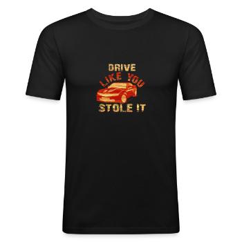 Stock Car Racing - Männer Slim Fit T-Shirt - Schwarz - Vorne - Nik (191cm)
