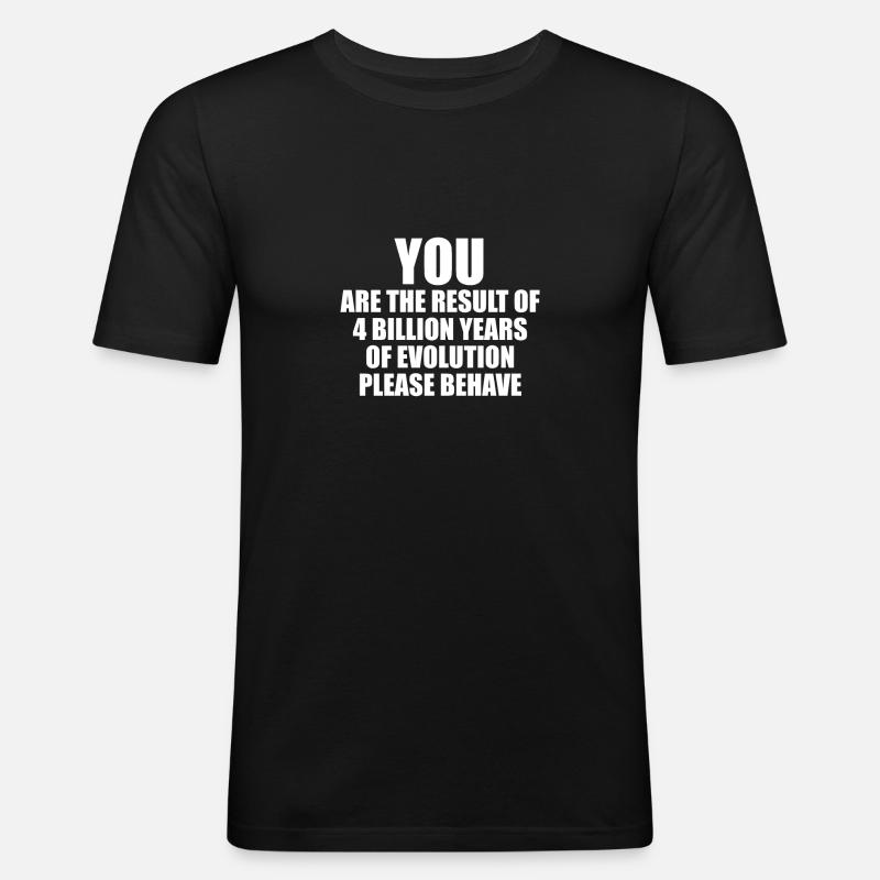 EVOLUTION - Männer Slim Fit T-Shirt - Schwarz