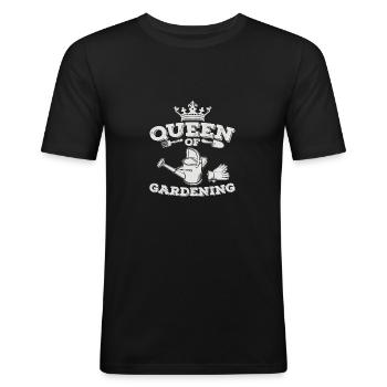 Gärtnerin - Männer Slim Fit T-Shirt - Schwarz - Vorne - Nik (191cm)