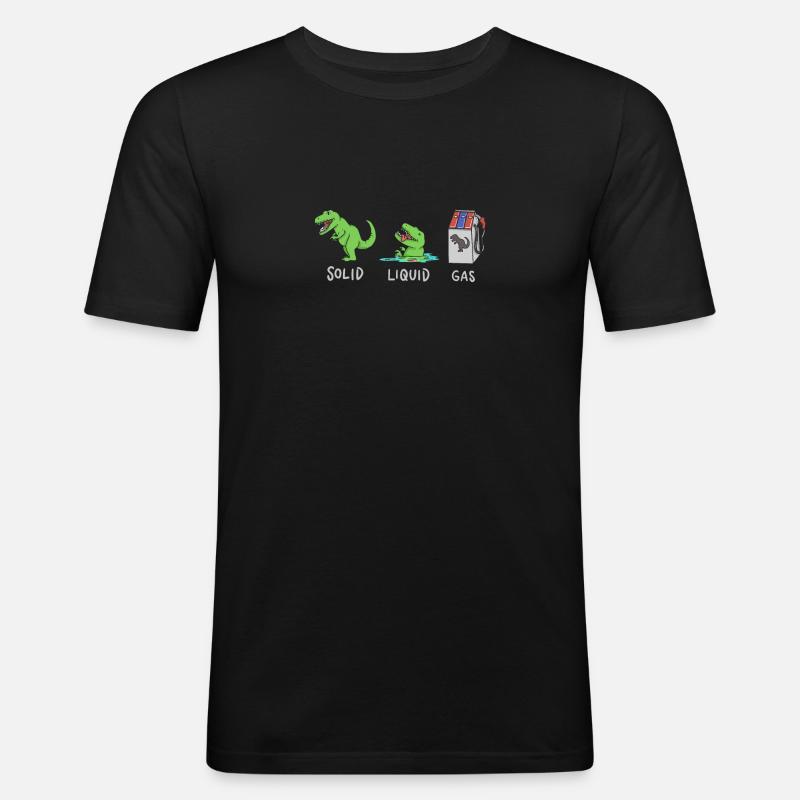 Dinosaur Geology Physics Chemistry Evolution - Men's Slim Fit T-Shirt - black