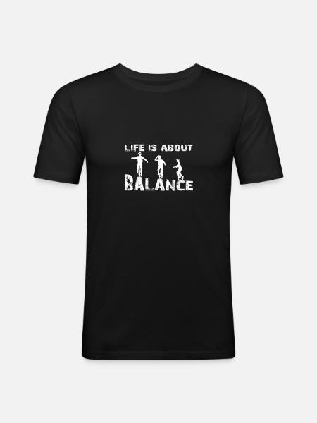 unicycle - Men's Slim Fit T-Shirt - black