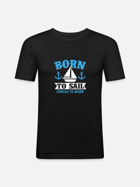 sailing - Men's Slim Fit T-Shirt - black