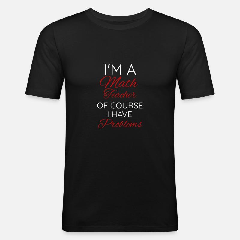 Mathematik - Männer Slim Fit T-Shirt - Schwarz