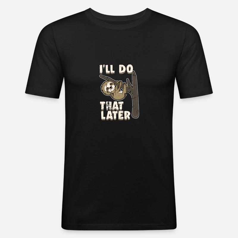 sloth - Men's Slim Fit T-Shirt - black