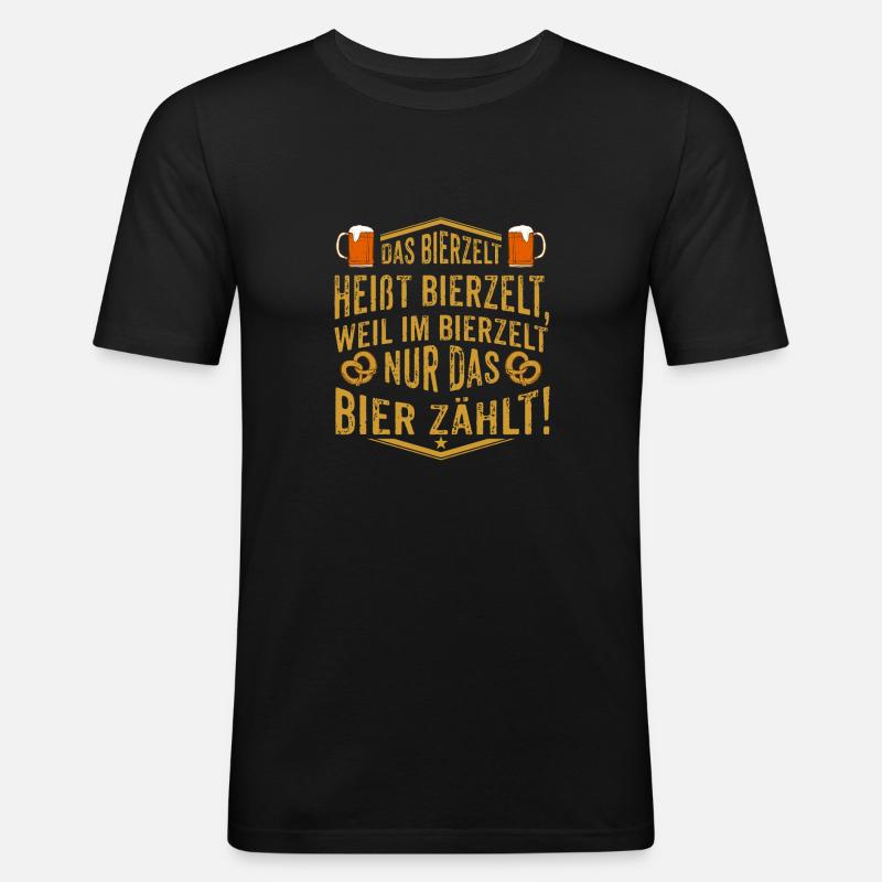 blockedTitle - Männer Slim Fit T-Shirt - Schwarz
