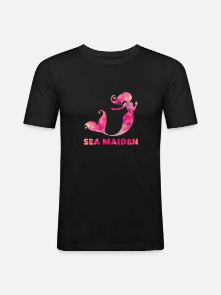 Sirène sirène - T-shirt près du corps Homme - noir