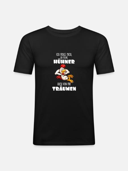 Chickens dream - Men's Slim Fit T-Shirt - black