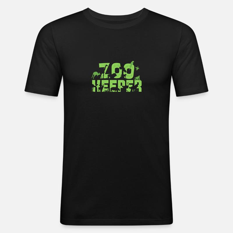 Zoo Keeper - Männer Slim Fit T-Shirt - Schwarz