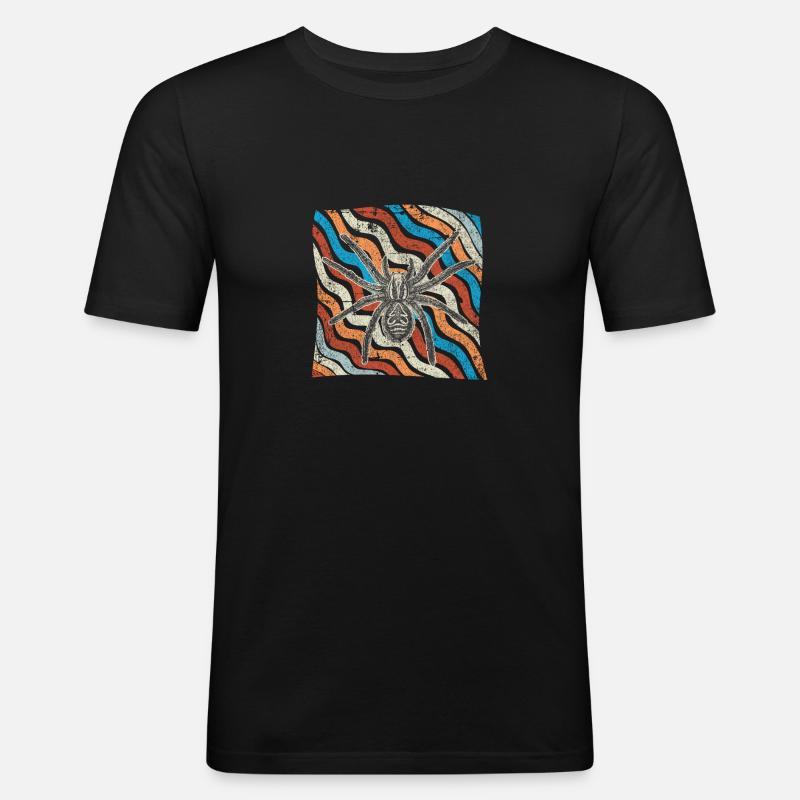 araignée - T-shirt près du corps Homme - noir
