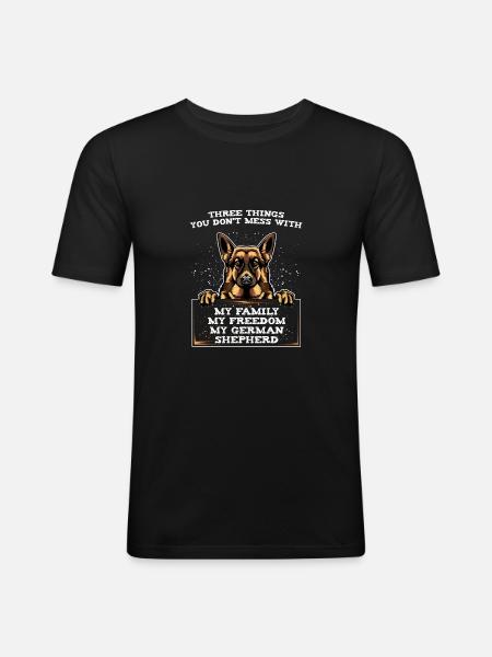German Shepherd German Shepherd Gift - Men's Slim Fit T-Shirt - black
