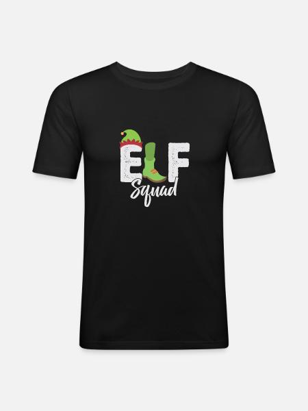Elf Squad - Männer Slim Fit T-Shirt - Schwarz