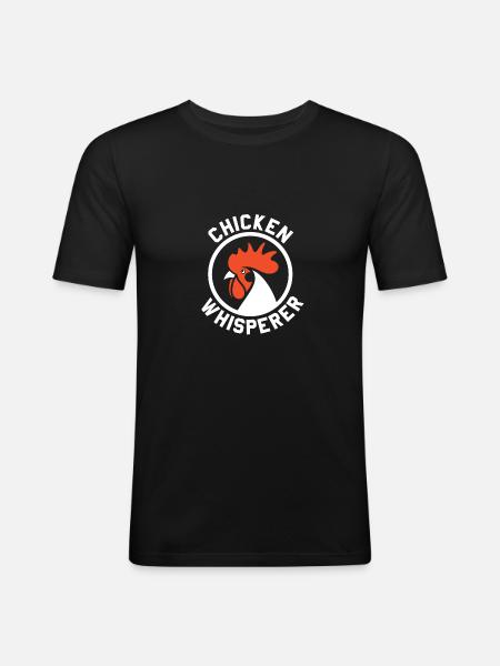 The Chicken Whisperer - Men's Slim Fit T-Shirt - black