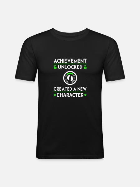 Created a New Character - Men's Slim Fit T-Shirt - black