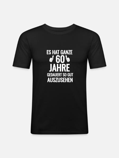 60th birthday 60 years - Men's Slim Fit T-Shirt - black