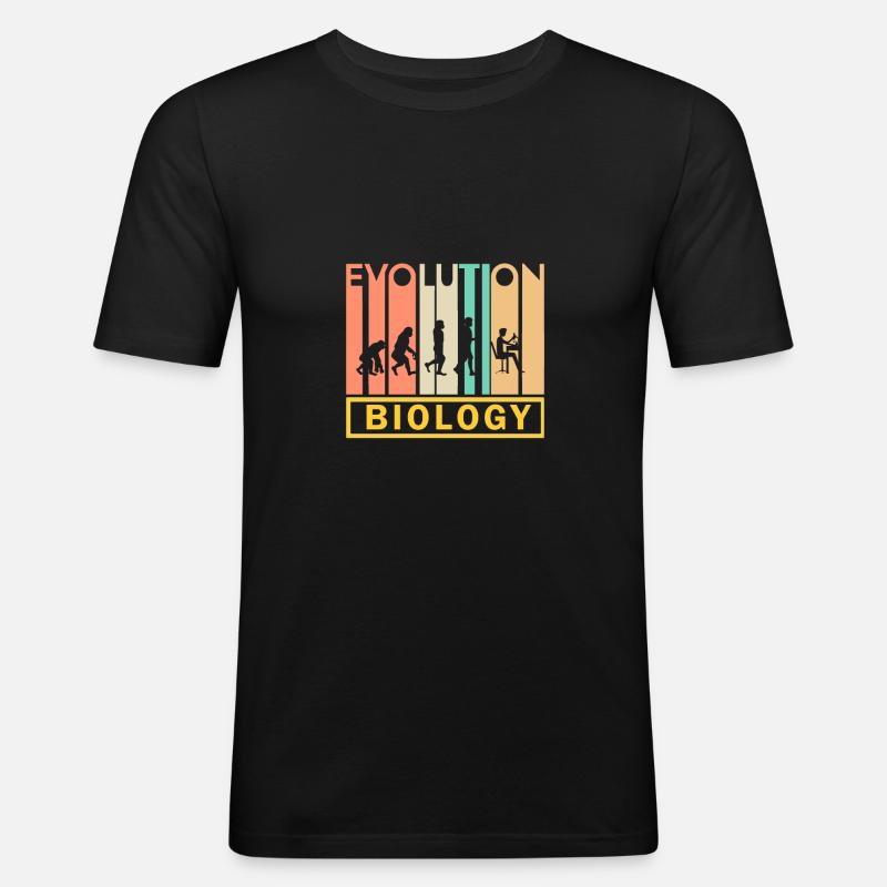 Biology Biologist Nature Gift · evolution - Men's Slim Fit T-Shirt - black