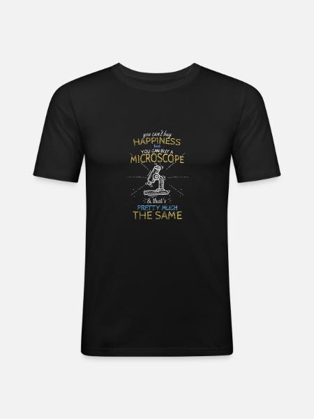 Microscope Biology Joy - Men's Slim Fit T-Shirt - black