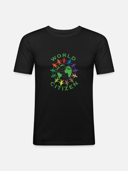Integration Toleranz Harmonie LGBT Menschenrechte - Männer Slim Fit T-Shirt - Schwarz