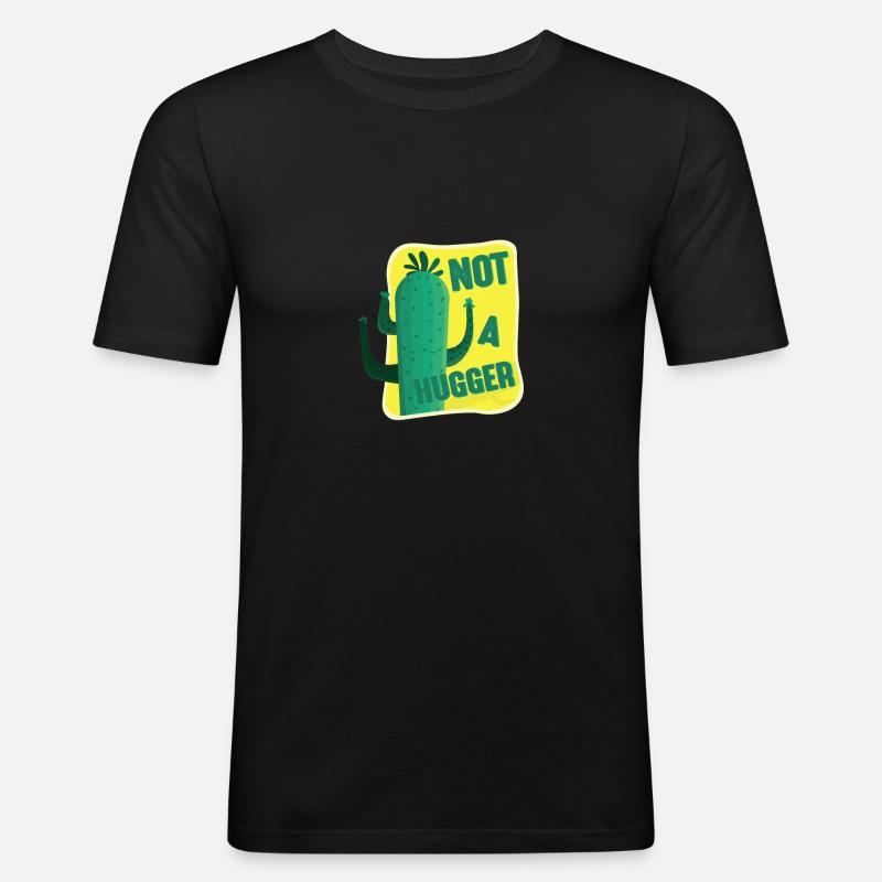 Pas un Hugger Cactus - T-shirt près du corps Homme - noir