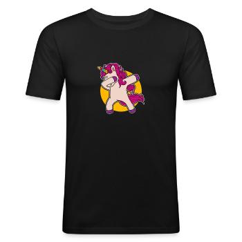 Drôle dire cadeau de chemise drôle - T-shirt près du corps Homme - noir - Devant - Nik (191cm)