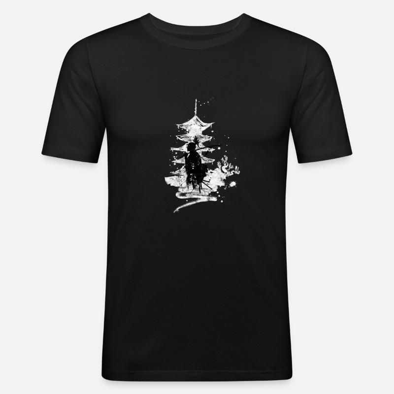 Samurai warrior - Men's Slim Fit T-Shirt - black