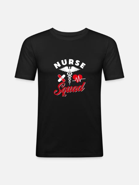 Équipe d'infirmières - T-shirt près du corps Homme - noir