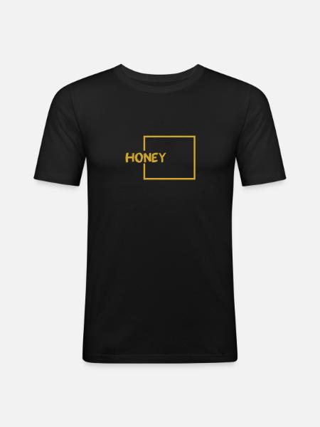 HONEY - Men's Slim Fit T-Shirt - black