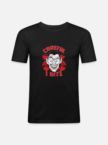 I bite Vampire - Men's Slim Fit T-Shirt - black