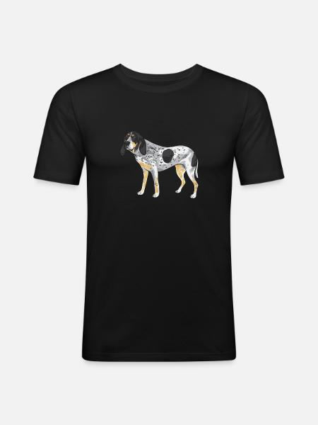Bluetick Coonhound gift funny saying - Men's Slim Fit T-Shirt - black