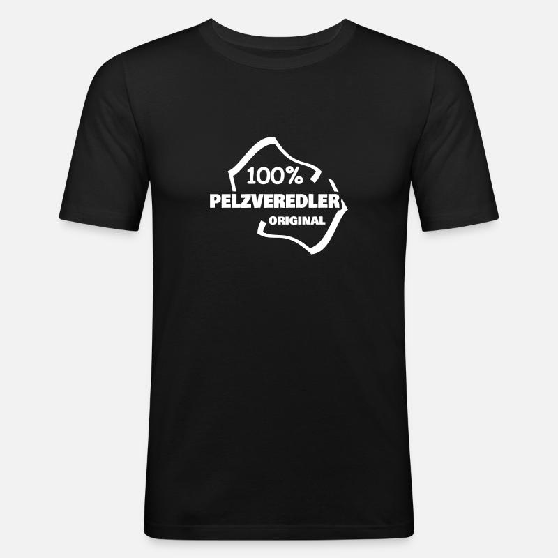 Fur refiner as a profession - Men's Slim Fit T-Shirt - black