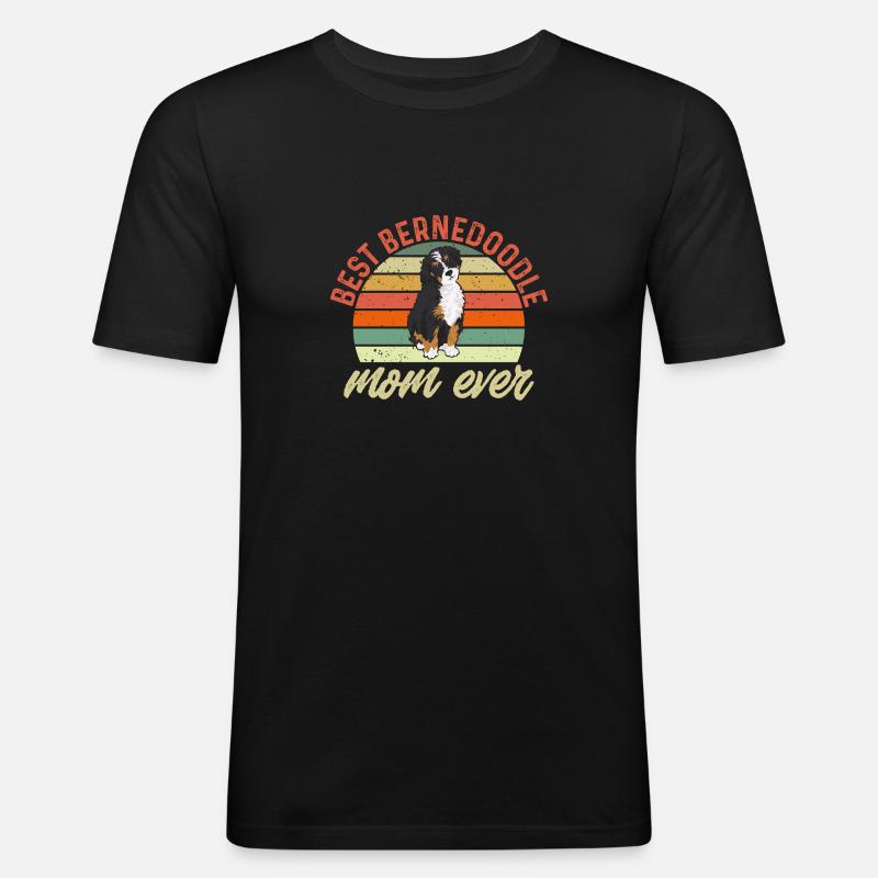 Bernedoodle Hund - Männer Slim Fit T-Shirt - Schwarz
