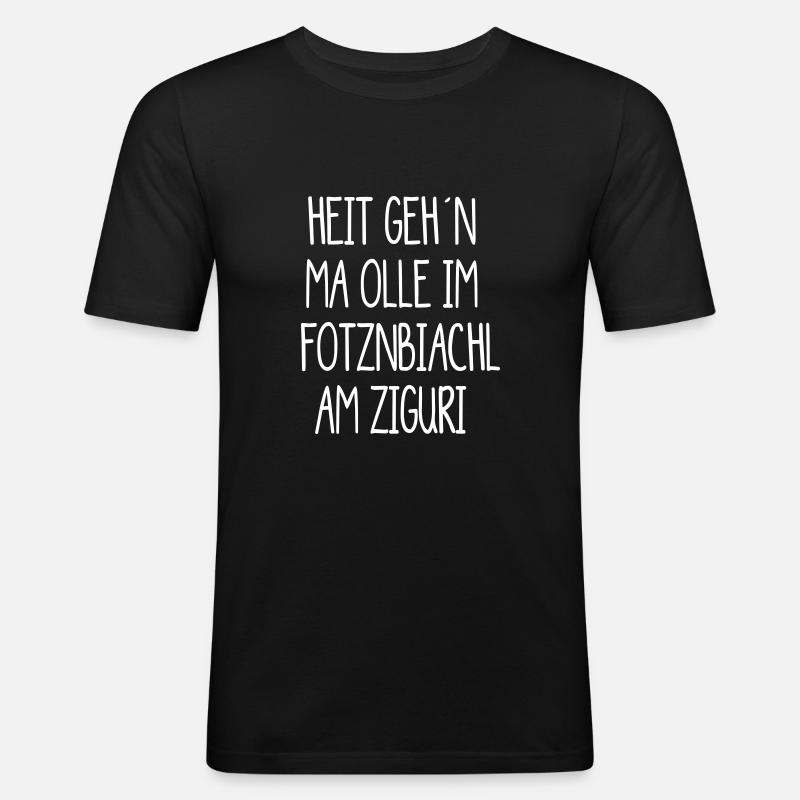 Ziguri, Löwenzahn Zigurikaffee - Männer Slim Fit T-Shirt - Schwarz