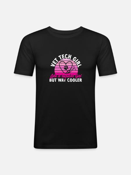 Vet Tech Veterinary Veterinary Technician - Men's Slim Fit T-Shirt - black