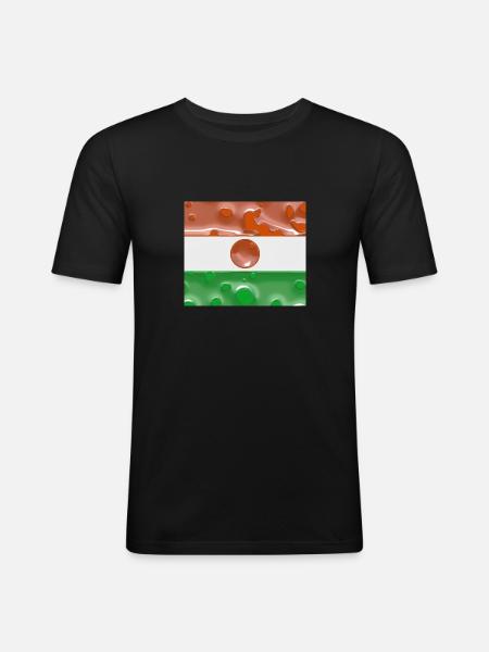Niger Niger - Men's Slim Fit T-Shirt - black