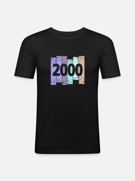 2000 - Men's Slim Fit T-Shirt - black