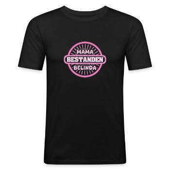 First name Belinda - Men's Slim Fit T-Shirt - black - Front - Nik (191cm)
