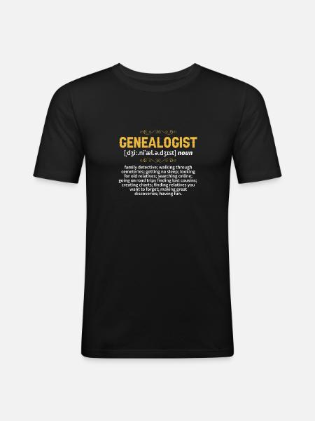 Slægtsforskning Slægtsforskning Slægtsforsker - Herre Slim Fit T-Shirt - sort