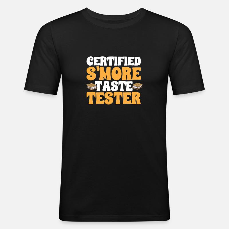 S'more Campfire Marshmallow Camping - Men's Slim Fit T-Shirt - black