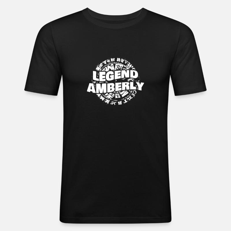 Frau Amberly - Männer Slim Fit T-Shirt - Schwarz