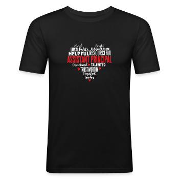 Deputy Principal - Men's Slim Fit T-Shirt - black - Front - Nik (191cm)