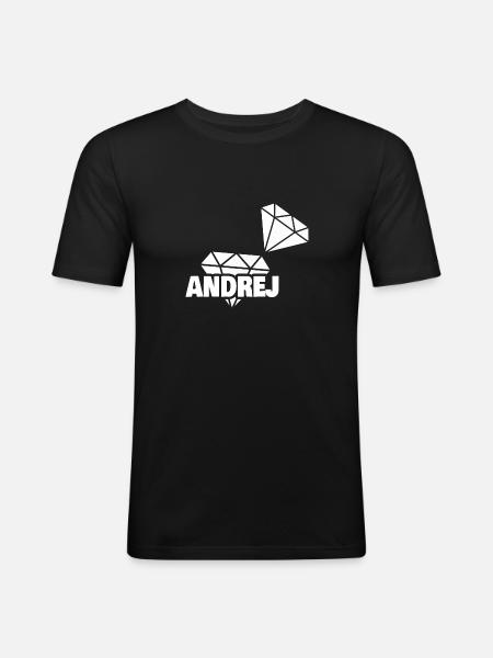 Gift for Andrej - Men's Slim Fit T-Shirt - black