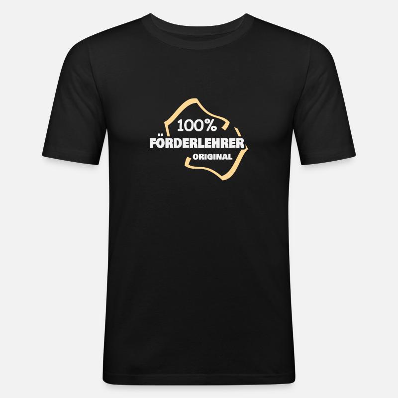 Beruf Förderlehrer - Männer Slim Fit T-Shirt - Schwarz