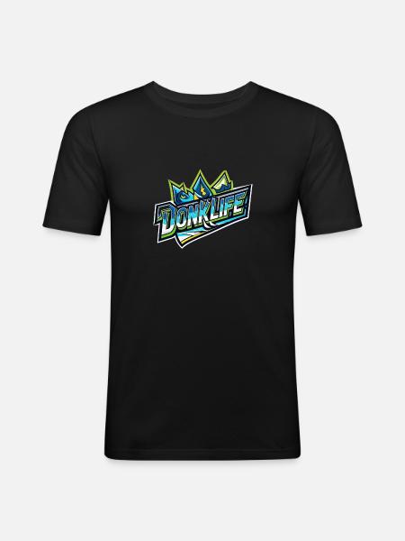 Donklife blue - Men's Slim Fit T-Shirt - black